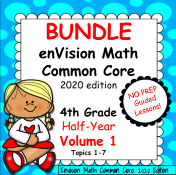 Preview of enVision Common Core 2020 - 4th, Volume 1 BUNDLE - Daily, Guided Google Slides