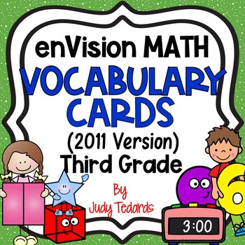 Preview of enVision Common Core Math Vocabulary Cards for 3rd grade