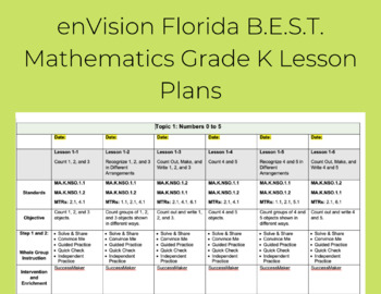 Preview of enVision Florida B.E.S.T. Mathematics Grade K 2023