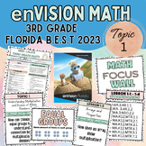 enVision Florida Savvas 3rd Math Newsletters, focus wall &