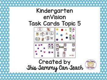 Preview of enVision Kindergarten (2016) Topics 1-14 Task Cards Bundle