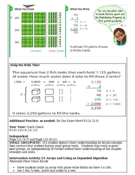 homework & practice 3 5 arrays and partial products