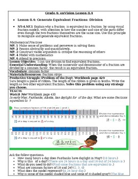 homework and practice 8 4 generate equivalent fractions division