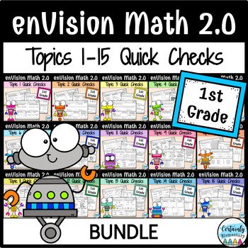 Preview of enVision Math 2.0 | 1st Grade Quick Checks - BUNDLE