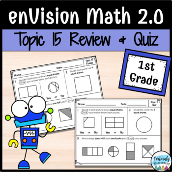 Preview of enVision Math 2.0 | 1st Grade Topic 15: Review and Quiz