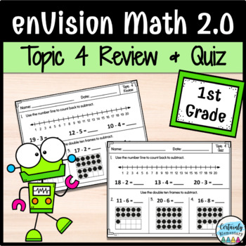 Preview of enVision Math 2.0 | 1st Grade Topic 4: Review and Quiz