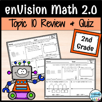 Preview of enVision Math 2.0 | 2nd Grade Topic 10: Review and Quiz