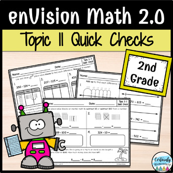 Preview of enVision Math 2.0 | 2nd Grade Topic 11: Quick Checks