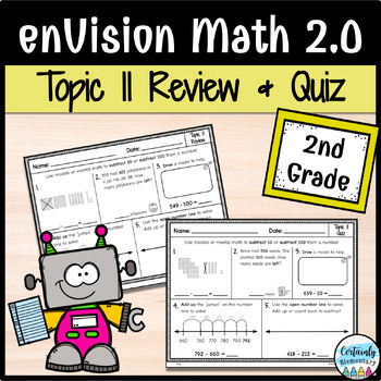 Preview of enVision Math 2.0 | 2nd Grade Topic 11: Review and Quiz