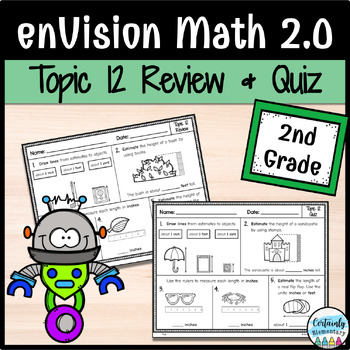 Preview of enVision Math 2.0 | 2nd Grade Topic 12: Review and Quiz