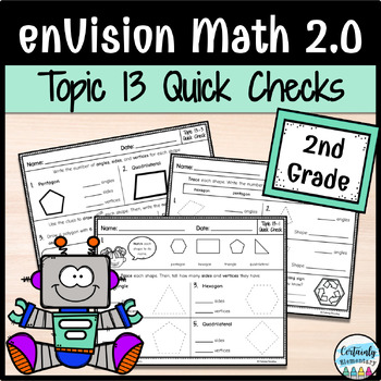 Preview of enVision Math 2.0 | 2nd Grade Topic 13: Quick Checks