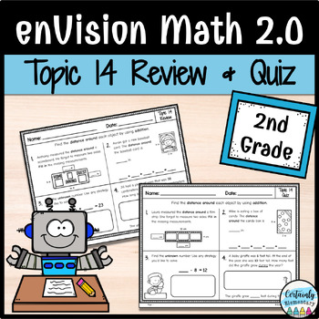 Preview of enVision Math 2.0 | 2nd Grade Topic 14: Review and Quiz