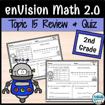 Preview of enVision Math 2.0 | 2nd Grade Topic 15: Review and Quiz