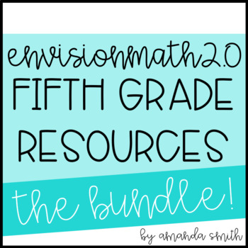 Preview of enVision Math 2.0 5th Grade Resource Bundle