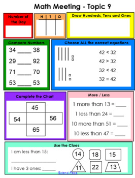 Preview of enVision Math 2.0 Grade 1 Topic 9 SmartBoard Warm Up Slides