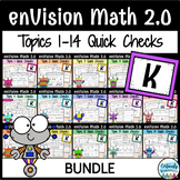 enVision Math 2.0 | Kindergarten Quick Checks - BUNDLE