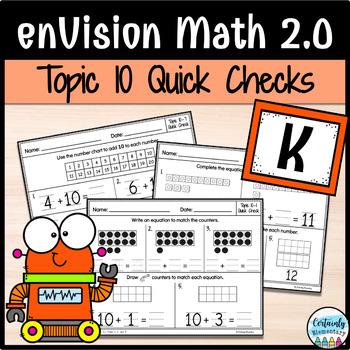 Preview of enVision Math 2.0 | Kindergarten Topic 10: Quick Checks