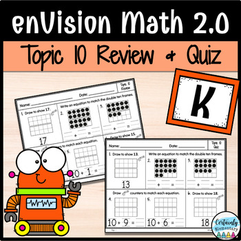 Preview of enVision Math 2.0 | Kindergarten Topic 10: Review and Quiz