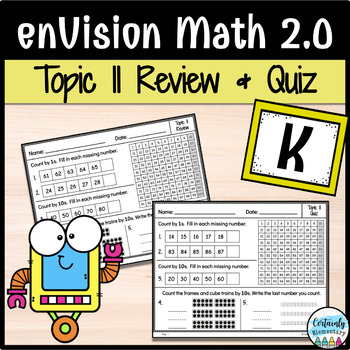 Preview of enVision Math 2.0 | Kindergarten Topic 11: Review and Quiz