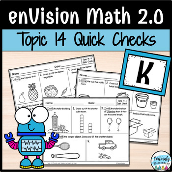 Preview of enVision Math 2.0 | Kindergarten Topic 14: Quick Checks
