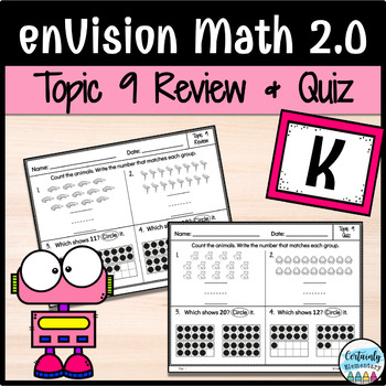 Preview of enVision Math 2.0 | Kindergarten Topic 9: Review and Quiz