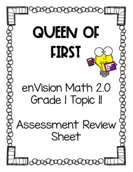 Preview of enVision Math 2.0 NY Grade 1 Topic 11 Assessment Review