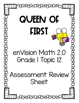 Preview of enVision Math 2.0 NY Grade 1 Topic 12 Assessment Review