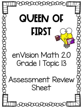 Preview of enVision Math 2.0 NY Grade 1 Topic 13 Assessment Review