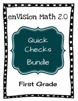Preview of enVision Math 2.0 Quick Checks Bundle - 1st Grade