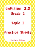 enVision Math 2.0 Topic 1 Grade 2 Practice Sheets