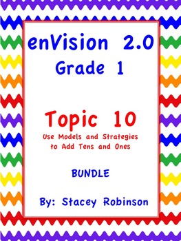 Preview of enVision Math 2.0  Topic 10   ~BUNDLE~ Grade 1