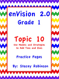 enVision Math 2.0  Topic 10   Grade 1  Practice Sheets