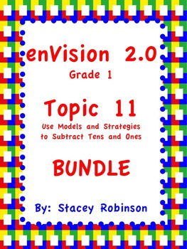 Preview of enVision Math 2.0  Topic 11  BUNDLE Grade 1