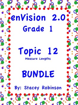 Preview of enVision Math 2.0  Topic 12  BUNDLE Grade 1