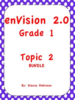Preview of enVision Math 2.0  Topic 2  BUNDLE Grade 1