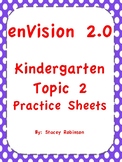 enVision Math 2.0 Topic 2 Kindergarten Practice Sheets