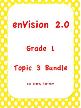 Preview of enVision Math 2.0 Topic 3, Bundle Grade 1