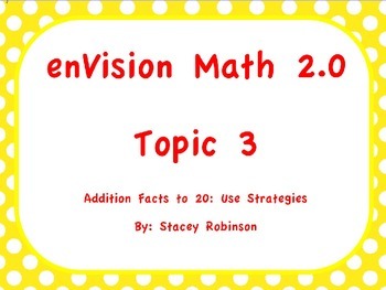 Preview of enVision Math 2.0 Topic 3, Flipchart, Grade 1