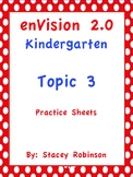 enVision Math 2.0 Topic 3 Kindergarten Practice Sheets