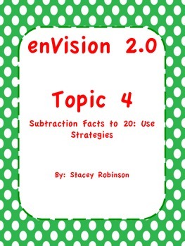 Preview of enVision Math 2.0  Topic 4   Grade 1  BUNDLE