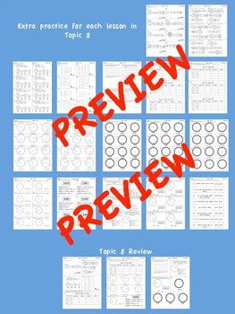 enVision Math 2.0 Topic 8 Grade 2 Practice Sheets by Stacey Robinson