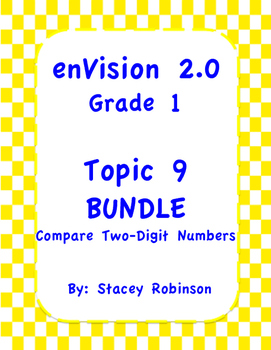 Preview of enVision Math 2.0  Topic 9  BUNDLE Grade 1