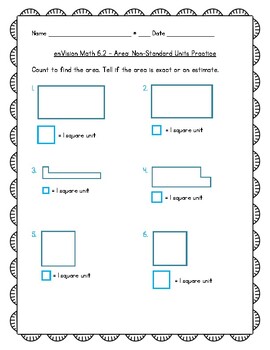 Preview of enVision Math 3rd Grade Topic 6 - Connect Area to Multiplication and Division