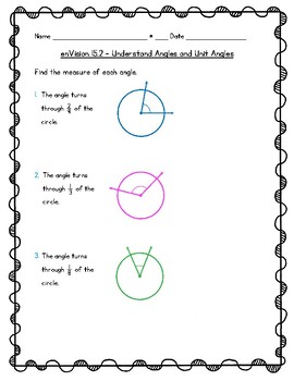 Preview of enVision Math 4th Grade - 15.2 - Understand Angles and Unit Angles