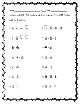 enVision Math 4th Grade - Topic 12 - Understand and Compare Decimals