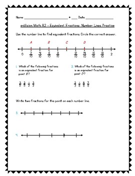 enVision Math 4th Grade - Topic 8 - Fraction Equivalence and Ordering