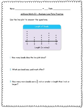 enVision Math 5th Grade - Topic 12 - 12.1 - Analyze Line Plots by