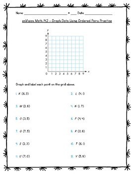 Preview of enVision Math 5th Grade - Topic 14 - Graph Points on the Coordinate Plane