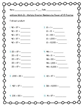 Preview of enVision Math 5th Grade - Topic 3 - Fluently Multiply Multi-Digit Whole Numbers