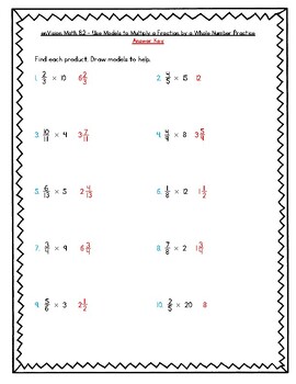 enVision Math 5th Grade - Topic 8 - Multiplication of Fractions by